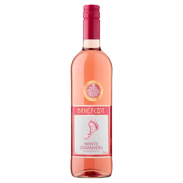Barefoot White Zinfandel rosé wine 75cl - British product
