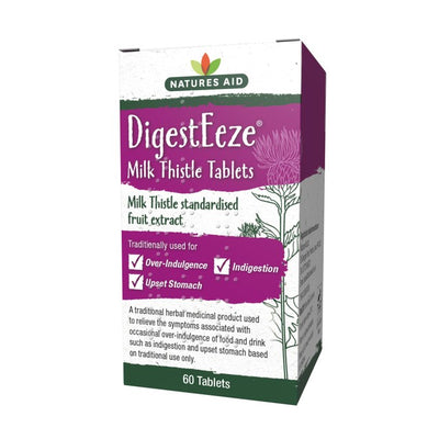 Natures Aid DigestEze Milk Thistle Digestive Relief Tablets 60 Tablets