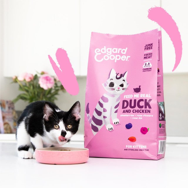 Edgard & Cooper kitten dry cat food duck and chicken 750g - British product
