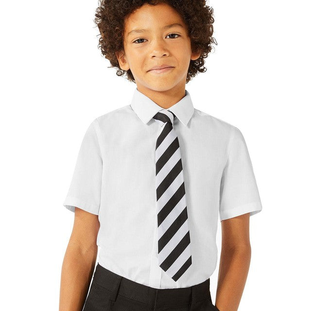 M&S Boys School Shirts White 3 Pack, imported from the UK
