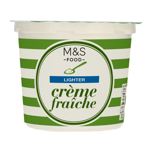 M&S reduced fat crème fraîche 300g, imported from the UK