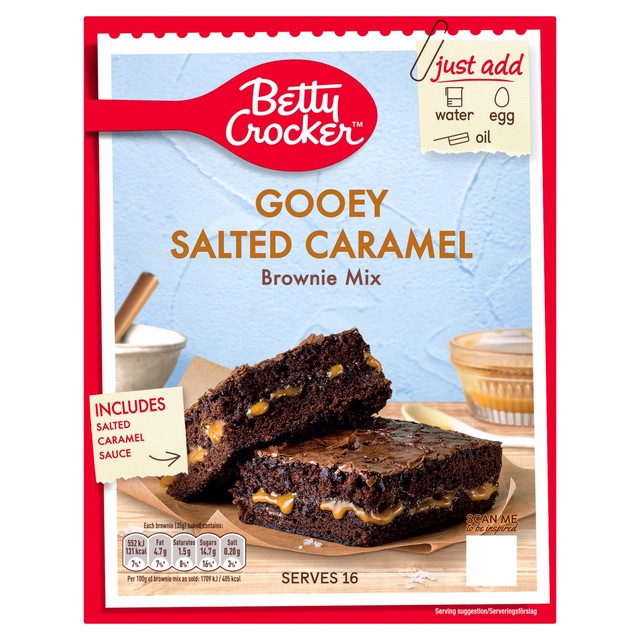 Betty Crocker gooey salted caramel brownie mix 430g - British product