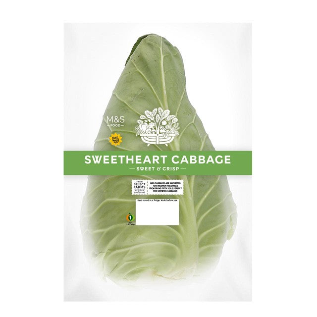 Packaged M&S Sweetheart Cabbage, imported from the UK