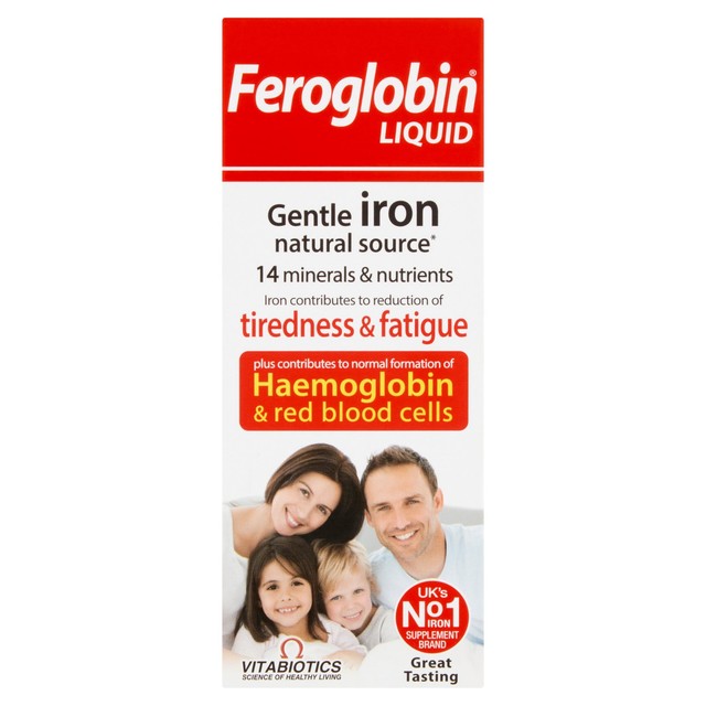 Vitabiotics Feroglobin liquid supplement honey and orange 200ml (British brand)