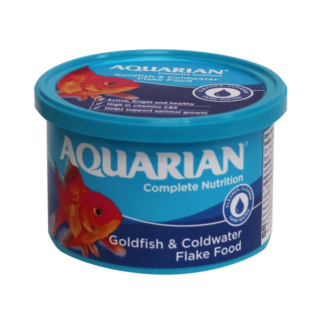 Aquarian complete nutrition goldfish food flakes 50g - British product