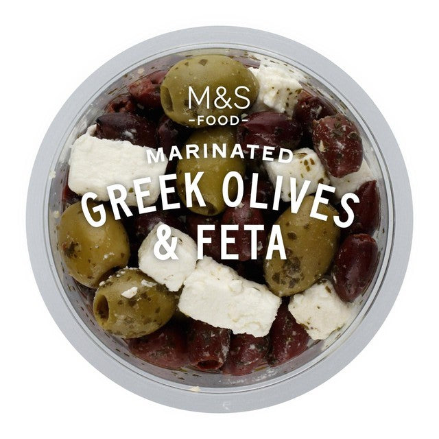 M&S Halkidiki Kalamata Olives & Feta 180g pot, imported from the UK