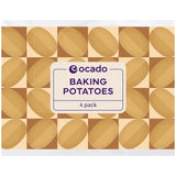Ocado large baking potatoes 4 pack, imported from the UK