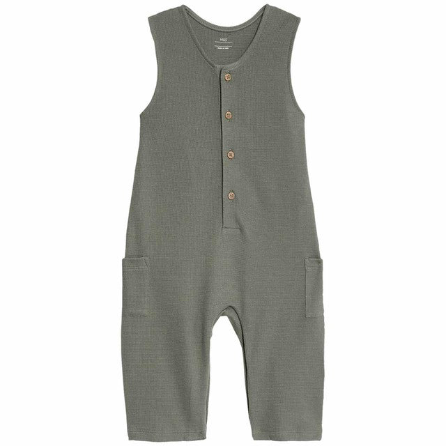 M&S khaki baby dungaree set 9-12 months, imported from the UK