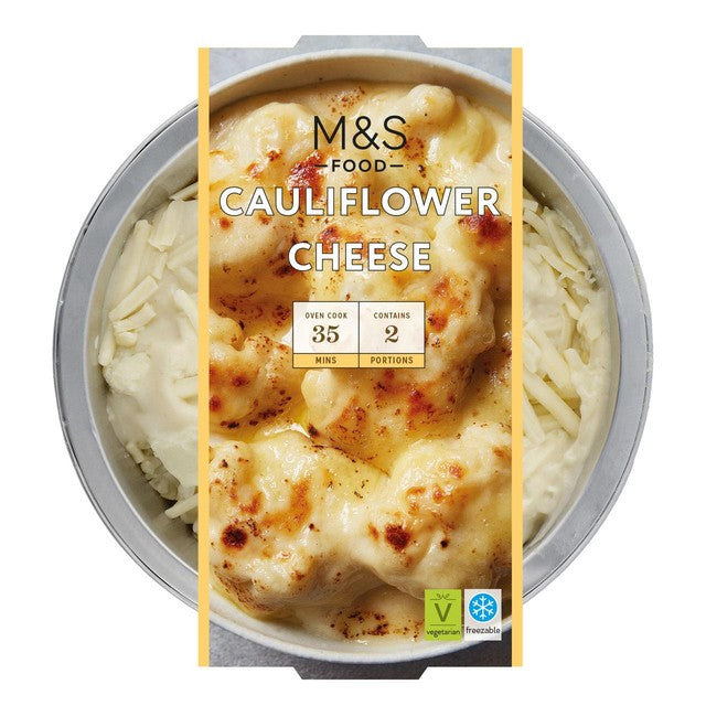 M&S cauliflower cheese with mature cheddar cheese 450g, imported from the UK