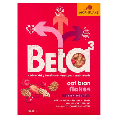 Mornflake Beta 3 Oatbran Flakes Very Berry Breakfast Cereal 400g