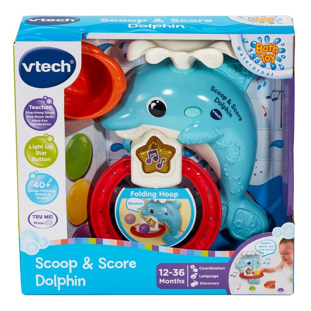 VTech Scoop & Score Dolphin bath toy (British brand)