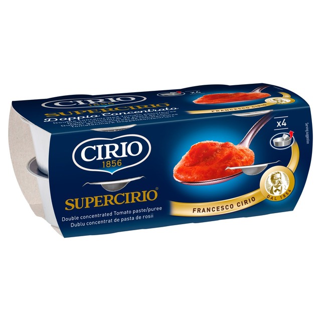 Cirio Italian tomato puree individual pots 4 x 70g - British product