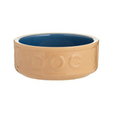 Mason Cash Lettered Cane & Blue dog bowl 18cm, imported from the UK