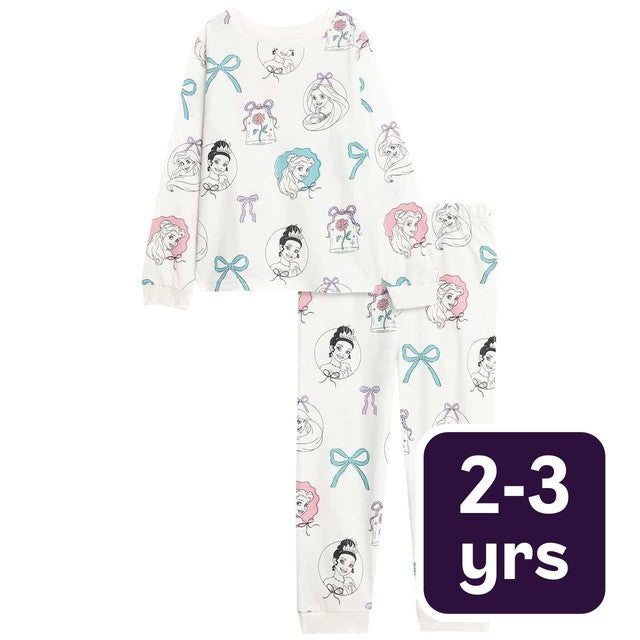 M&S Princess Pyjamas Cream 2-3 Years, imported from the UK