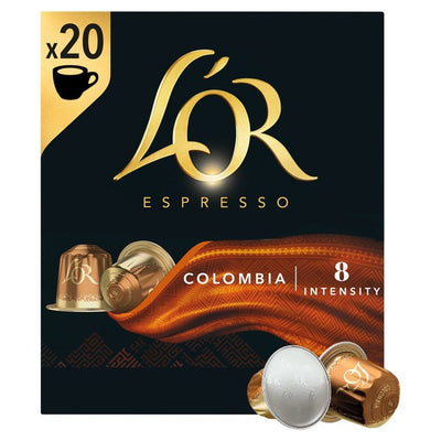 L'OR Colombia Espresso Coffee Pods x20 Intensity 8