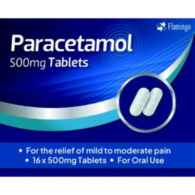 Flamingo Pharma Paracetamol 500mg Pain Relief Tablets 16 Pack