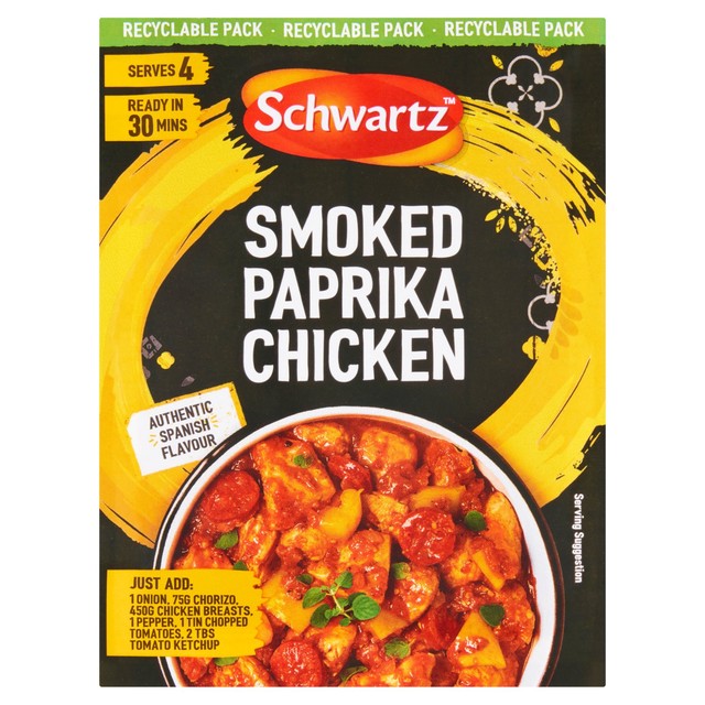 Schwartz Smoked Paprika Chicken recipe mix 28g, imported from the UK