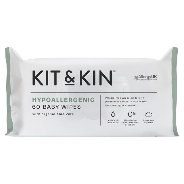 Kit & Kin hypoallergenic baby wipes 60 pack, UK version