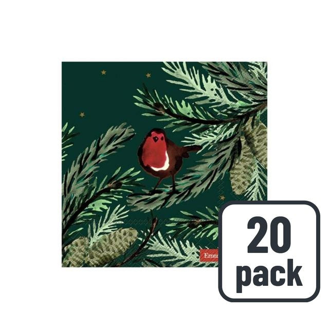 Emma Bridgewater Norway Spruce Robin napkins 20 pack - British product