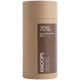 Knoops 70% extra dark hot chocolate flakes 250g, UK version