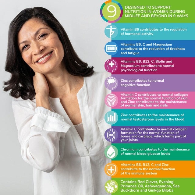 Health & Her Menopause Multi-nutrient Support Supplement Capsules 60 capsules, UK version