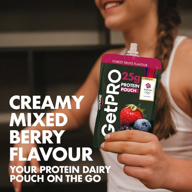 GetPro High Protein Forest Fruits Yoghurt Pouch 200g, UK version