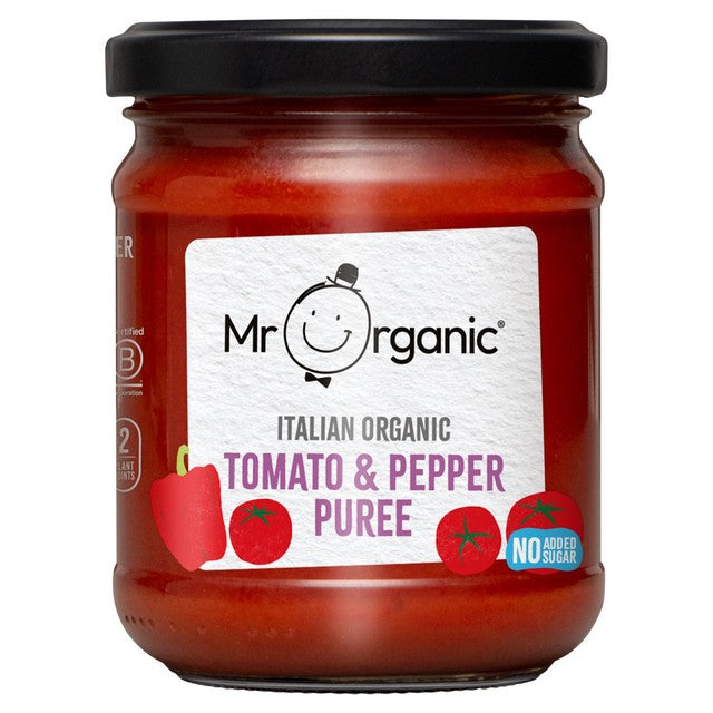 Mr Organic Tomato & Pepper Puree 200g, imported from the UK