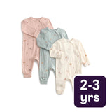 M&S girls woodland prints sleepsuits 2-3 years, imported from the UK