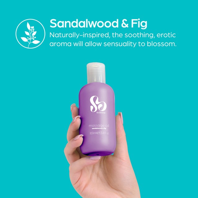 So Divine massage oil with sandalwood and fig 100ml (British brand)