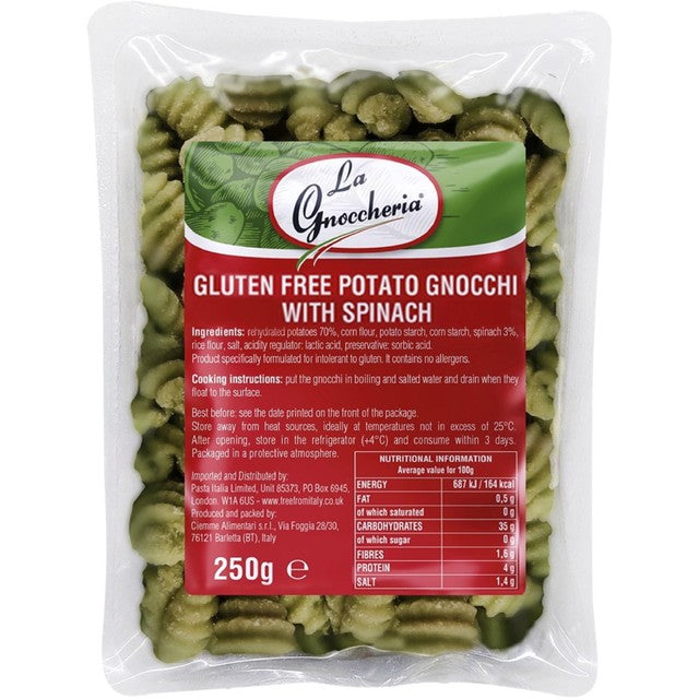 Ciemme Gluten Free Potato Gnocchi with Spinach 250g - British product