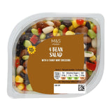 M&S Four Bean Salad in mint vinaigrette 240g, imported from the UK