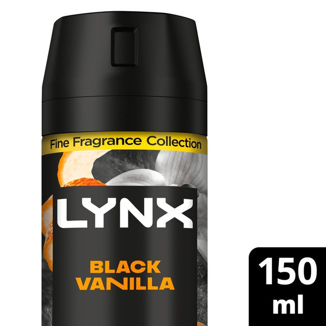Lynx Black Vanilla Deodorant Body Spray 150ml, UK version