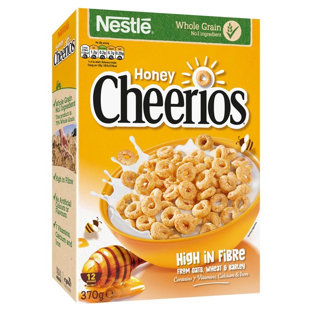 Nestle Cheerios Honey Multigrain Breakfast Cereal 370g - British product