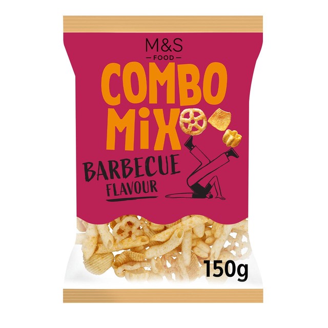 M&S Barbecue Flavour Combo Mix crisps 150g, imported from the UK