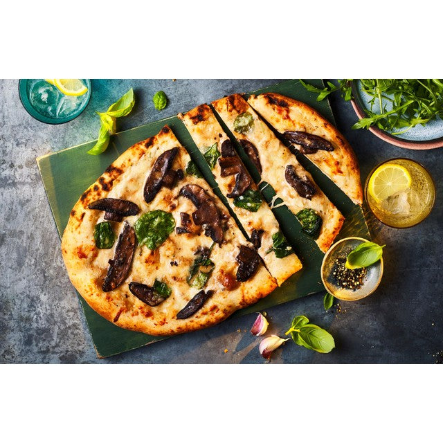 M&S Quattro Formaggi pizza 451g, imported from the UK