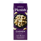 Plenish organic cashew drink unsweetened 1L, imported from the UK
