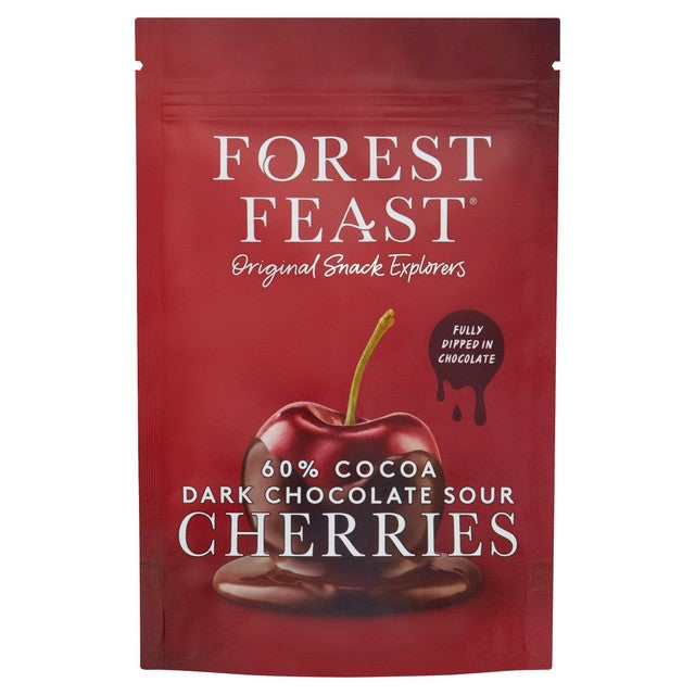 Forest Feast dark chocolate covered sour cherries 120g - British product