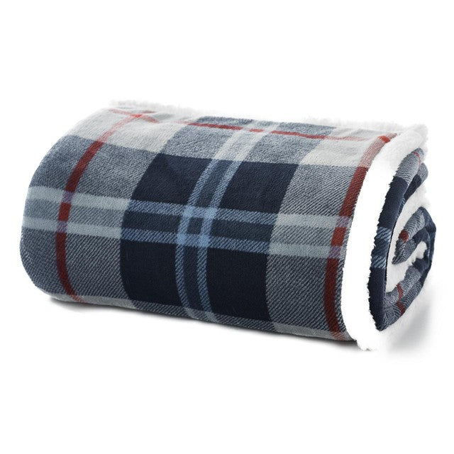 Deyongs Douglas Throw Navy 125x150cm - British product