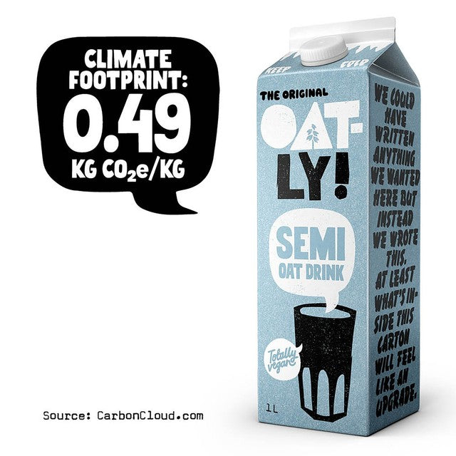 Oatly oat drink semi chilled imported from the UK