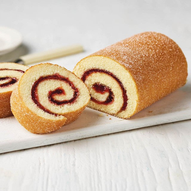 M&S raspberry sponge roll 219g, imported from the UK