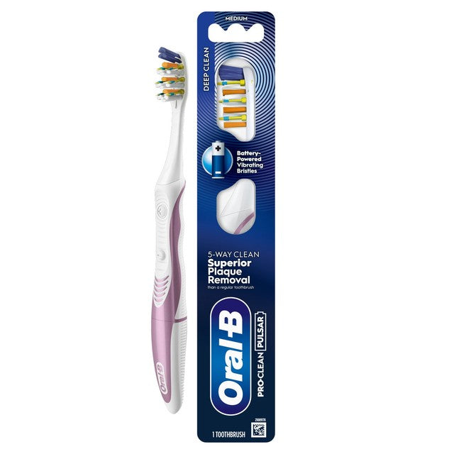 Oral-B Pulsar battery toothbrush Medium, imported from the UK