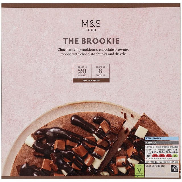 M&S The Brookie frozen dessert 594g, imported from the UK