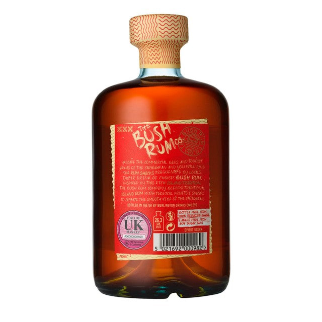 The Bush Rum Co. Original Spiced Rum 70cl, imported from the UK