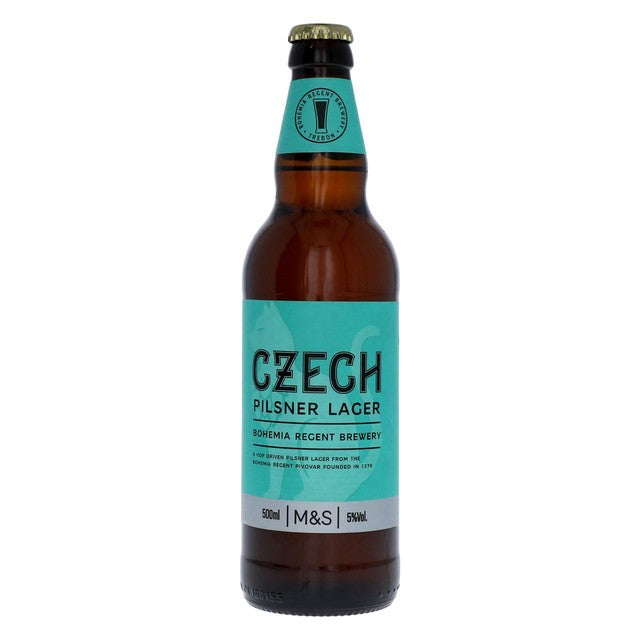 M&S Bohemia Czech Pilsner Lager 500ml, imported from the UK