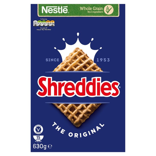 Nestle Shreddies Original malted wheats cereal 630g (British brand)