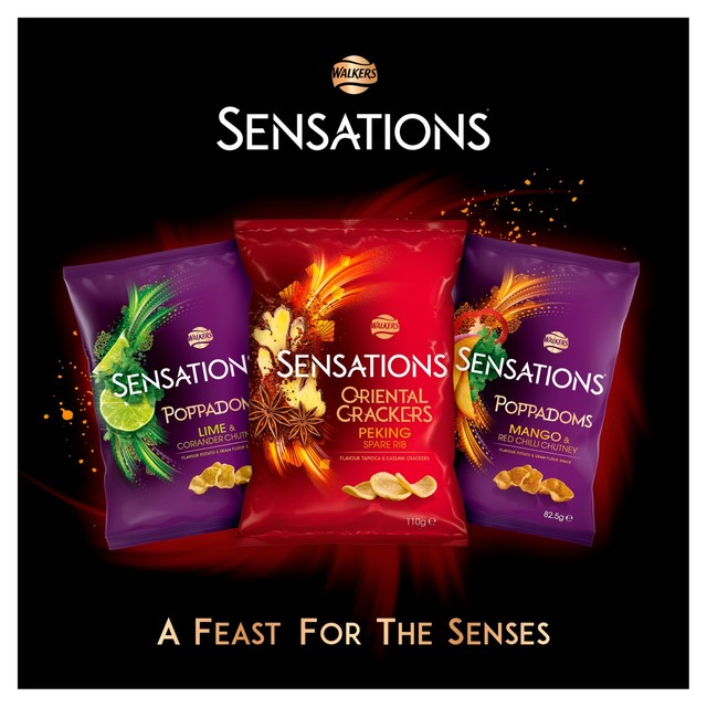 Walkers Sensations Mango Chilli Chutney Poppadoms 82.5g (British brand)