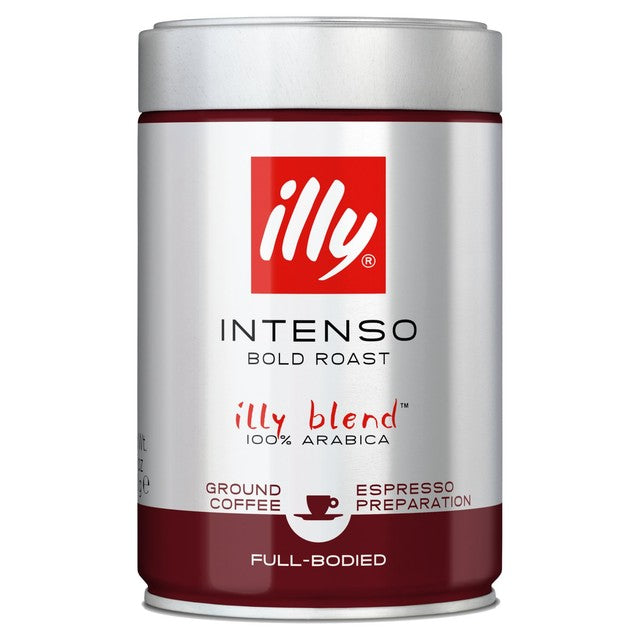 Illy espresso dark ground roasted coffee 250g, UK version