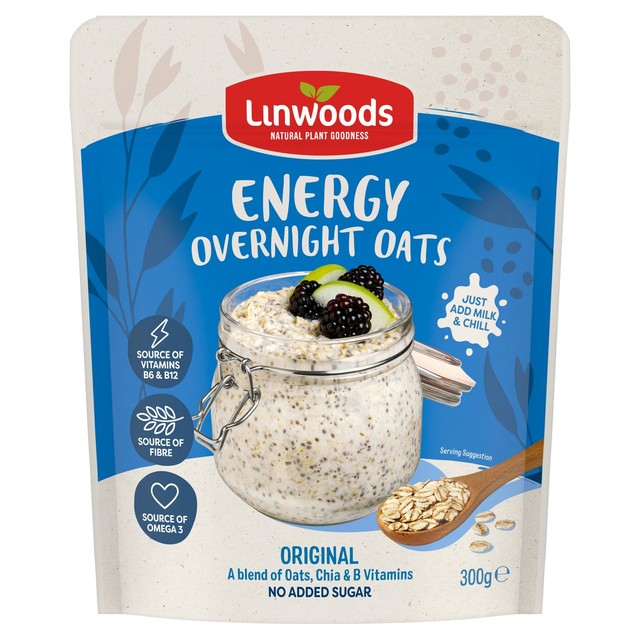 Linwoods overnight oats Original Energy 300g, UK version