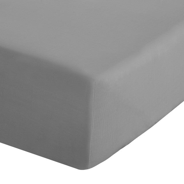 Catherine Lansfield Easy Iron Percale Super King Fitted Sheet Grey - British product