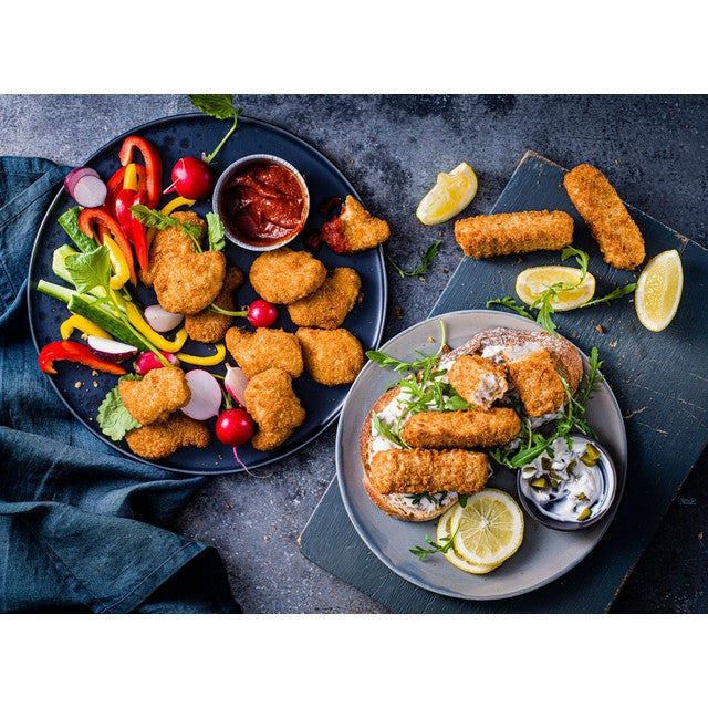 M&S vegan breaded fish fingers frozen 300g, imported from the UK